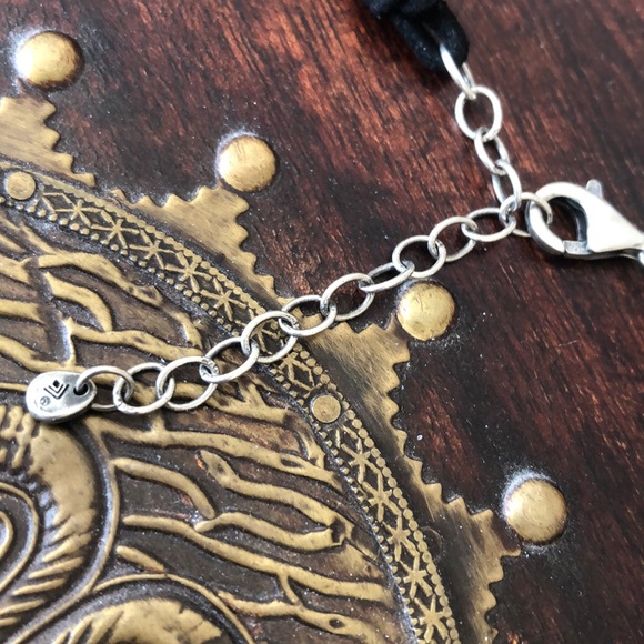 Silpada Faux Leather SS Brass Coin Necklace - Picture 3 of 8